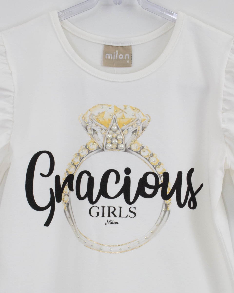 Blusa mini pérolas nas mangas CRY 1140195