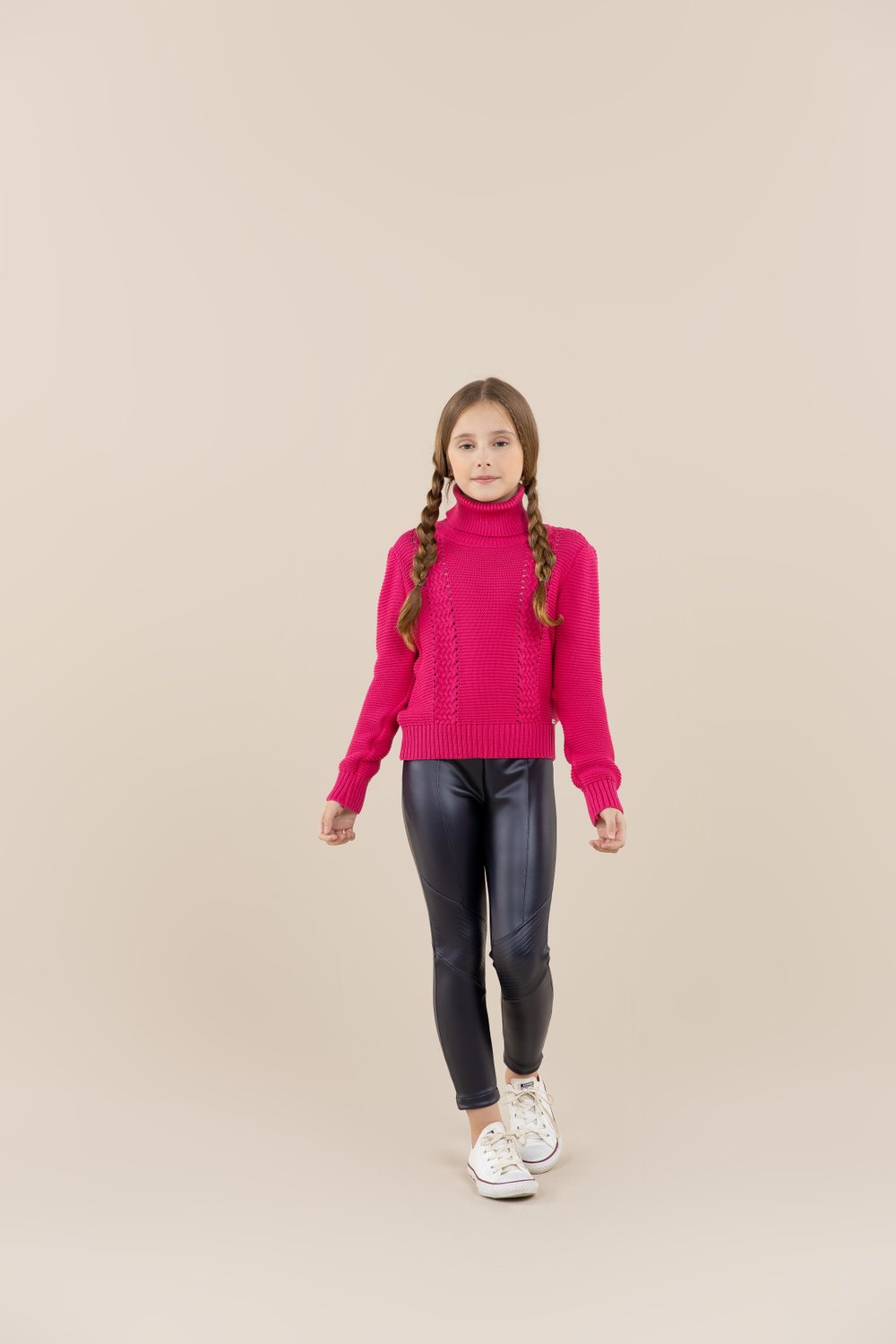 Tricot Vest Legging Gola Alta Rosa fucsia - Compre Agora