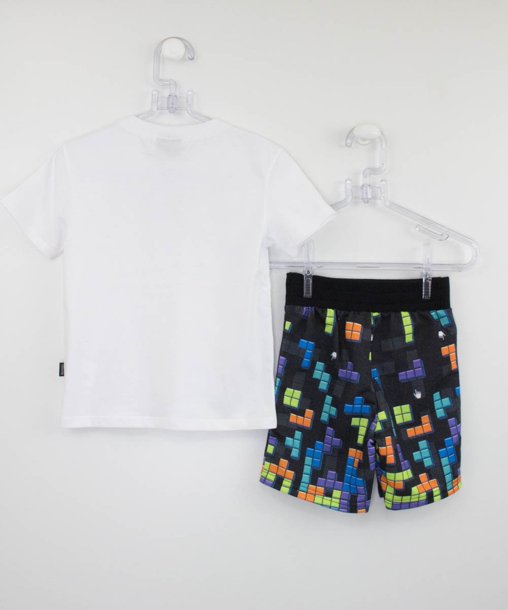 Conjunto de camiseta e calças estampadas ROBLOX infantil, roupas