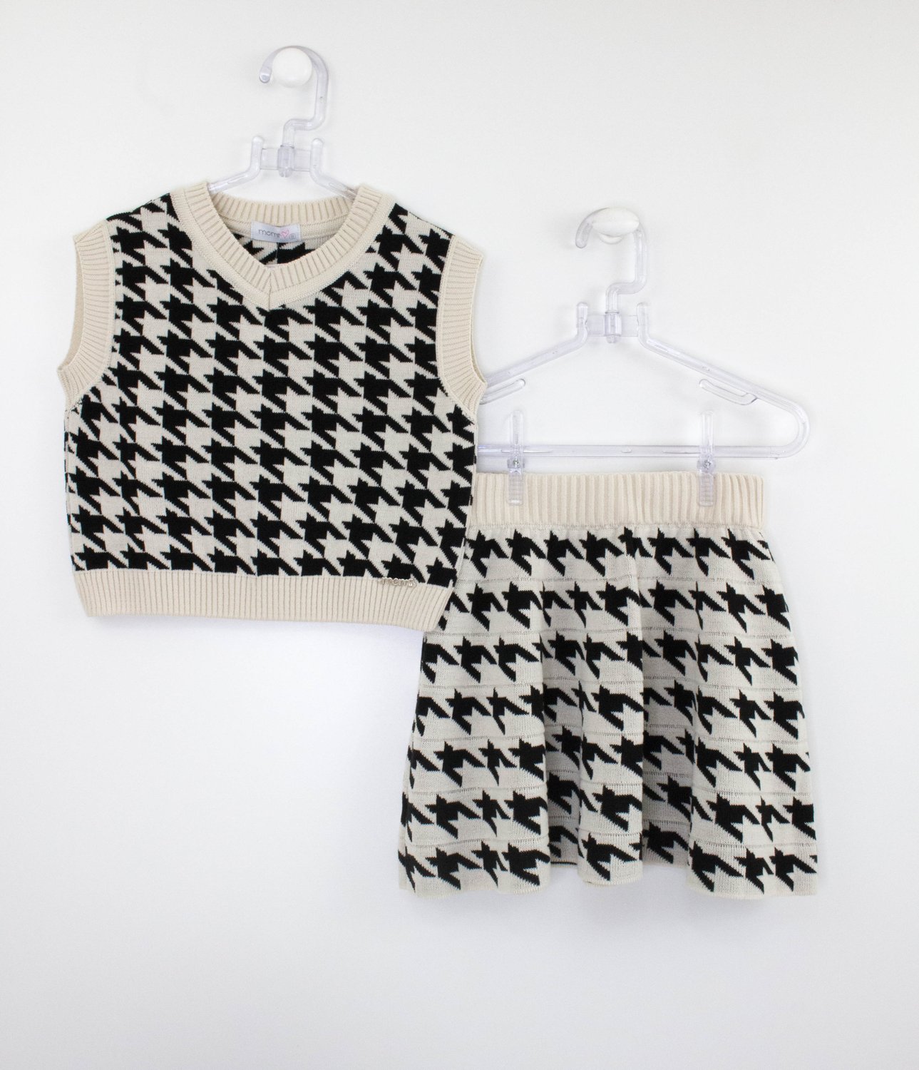 Conjunto Infantil Blusa Saia e Colete Xadrez