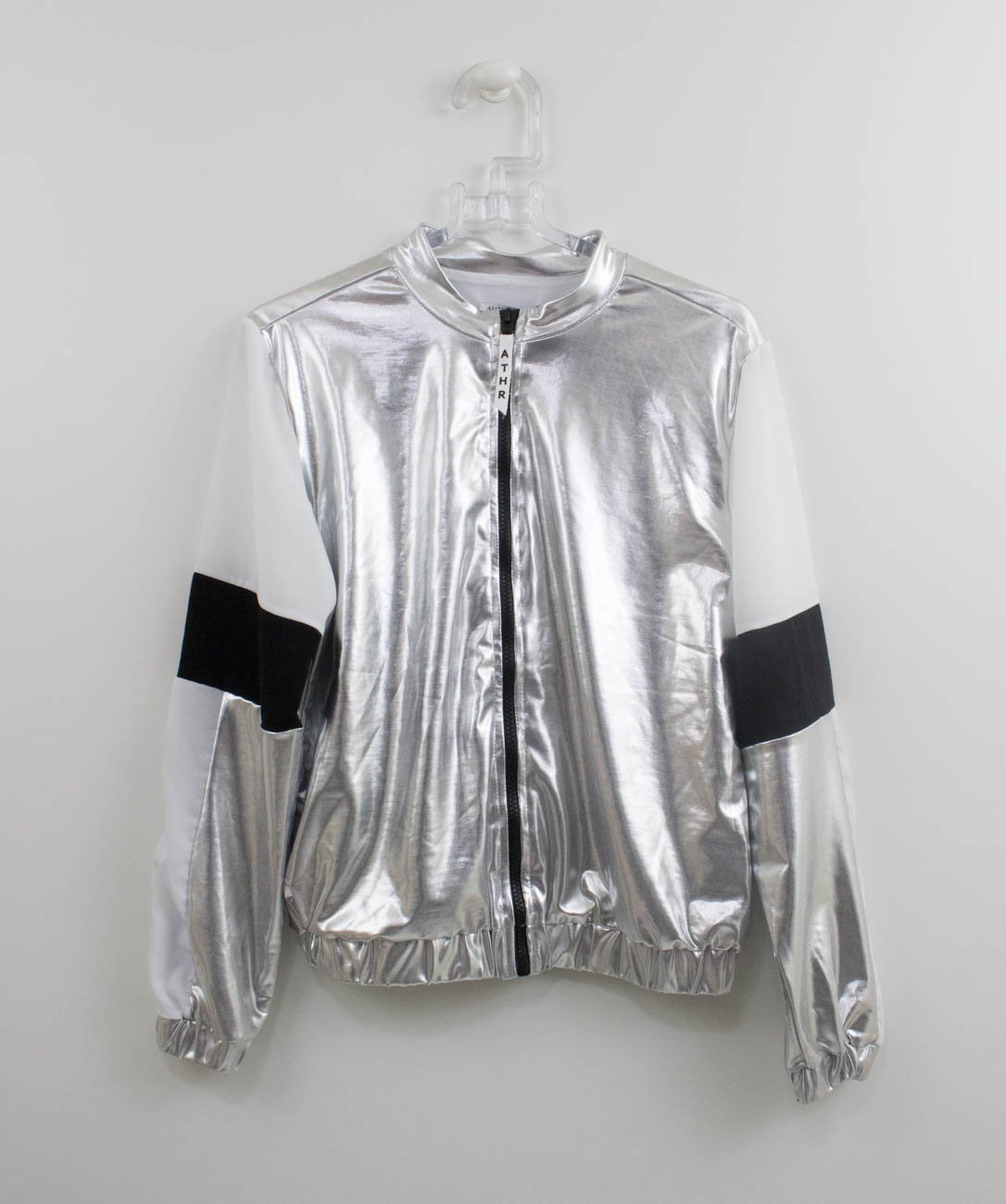 jaqueta prata metalizada