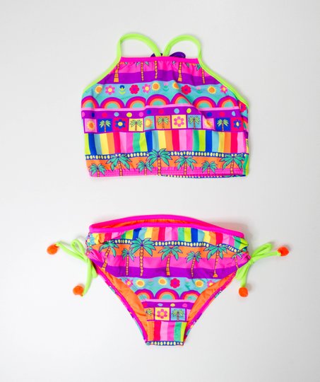 Biquini Infantil Siri Laila Estampa Tropicolor