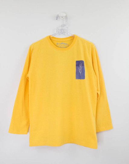 Camiseta Amarela Infantil Manga Longa Dudes