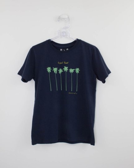 Camiseta Dudes Azul Marinho Coqueiros Verdes