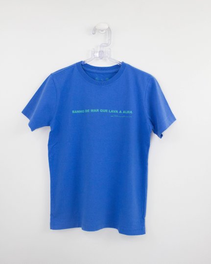 Camiseta Infantil Dudes Azul Banho de Mar