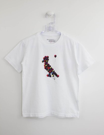 Camiseta Reserva Mini Branca Estampa Balões de Festa