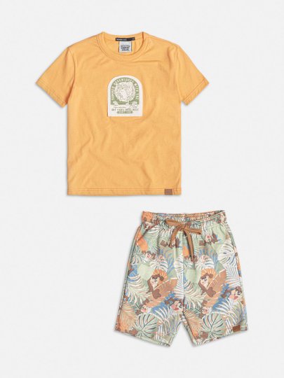 Conjunto Infantil Tazmania Camiseta e Bermuda Youccie