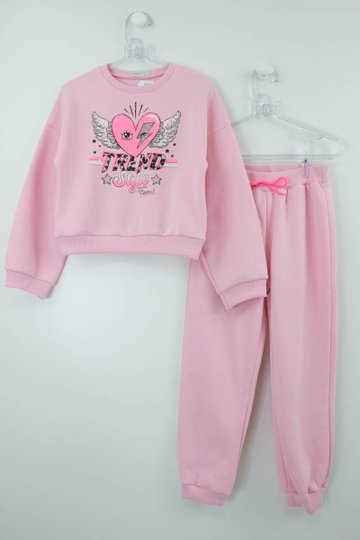 Conjunto Moletom Momi Rosa Trend Style Blusa e Calça