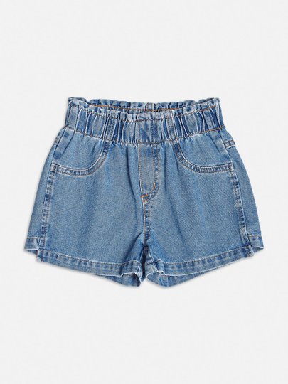 Short Jeans Cintura Elástico Infantil Momi