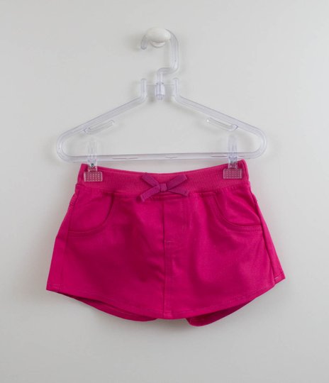 Shorts Saia Sarja Pink Momi