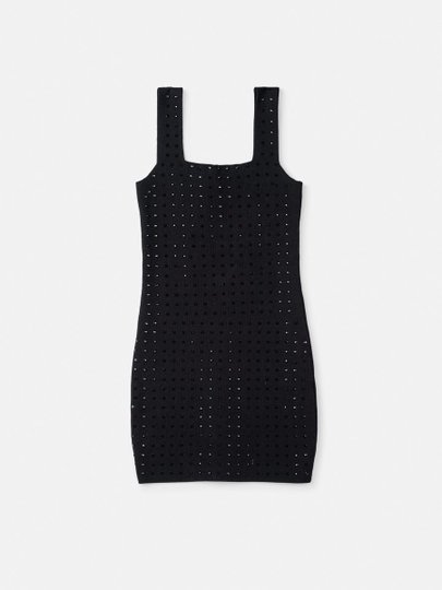 Vestido Preto Tricot Pedraria Teen Authoria