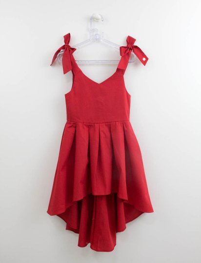 Vestido Vermelho Infantil Menina 1+1 Mulet