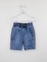 Bermuda Infantil Jeans com Elastano Faixa Lateral Um mais Um