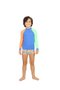 Blusa Proteção Infantil Siri Lucca Azul Mangas Coloridas