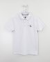 Camisa Polo Branca Piquet Infantil Calvin Klein Jeans