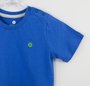 Camiseta Básica Azul Médio Infantil Um Mais Um Baby