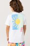 Camiseta Branca Infantil Sol Estampa Costas Um Mais Um