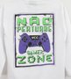 Camiseta Branca Malha Moletinho Gamer Zone Youccie