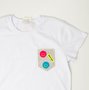 Camiseta Infantil Branca Patch Cristais Um Mais Um