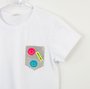 Camiseta Infantil Branca Patch Cristais Um Mais Um