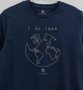 Camiseta Planeta Azul Marinho Manga Longa Um mais Um