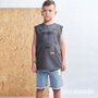 Camiseta Regata Infantil Youccie Cinza Escuro