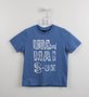 Conjunto 1+1 Menino Camiseta Azul e Bermuda Caqui