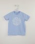 Conjunto Camiseta Azul Clara e Short Nylon Ondas Um mais Um