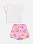 Conjunto Infantil Momi Blusa e Saia Short Malha Listras