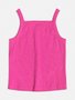 Regata Pink Infantil Momi Malha Canelada com Borboletas