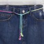 Saia Jeans Infantil com Cinto Cordão Tie Dye Mania Kids