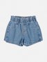 Short Jeans Cintura Elástico Infantil Momi