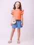 Short Jeans Cintura Elástico Infantil Momi