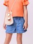 Short Jeans Cintura Elástico Infantil Momi