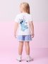 Short Jeans Claro Rebite Verde Neon Infantil Momi