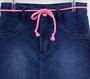 Shorts Saia Jeans com Cadarço Neon Momi