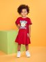 Vestido Infantil Momi Mini Malha Vermelho Cereja