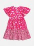 Vestido Infantil Momi Pink Composê de Flores