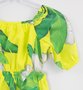 Vestido Infantil Nanai Verde Citrus Bananeira