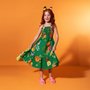 Vestido Infantil Nanai Verde Estampa Frutas