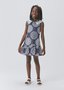 Vestido Infantil Um Mais Um Floral  Azul Marinho