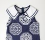 Vestido Infantil Um Mais Um Floral  Azul Marinho