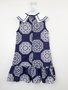 Vestido Infantil Um Mais Um Floral  Azul Marinho