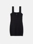 Vestido Preto Tricot Pedraria Teen Authoria