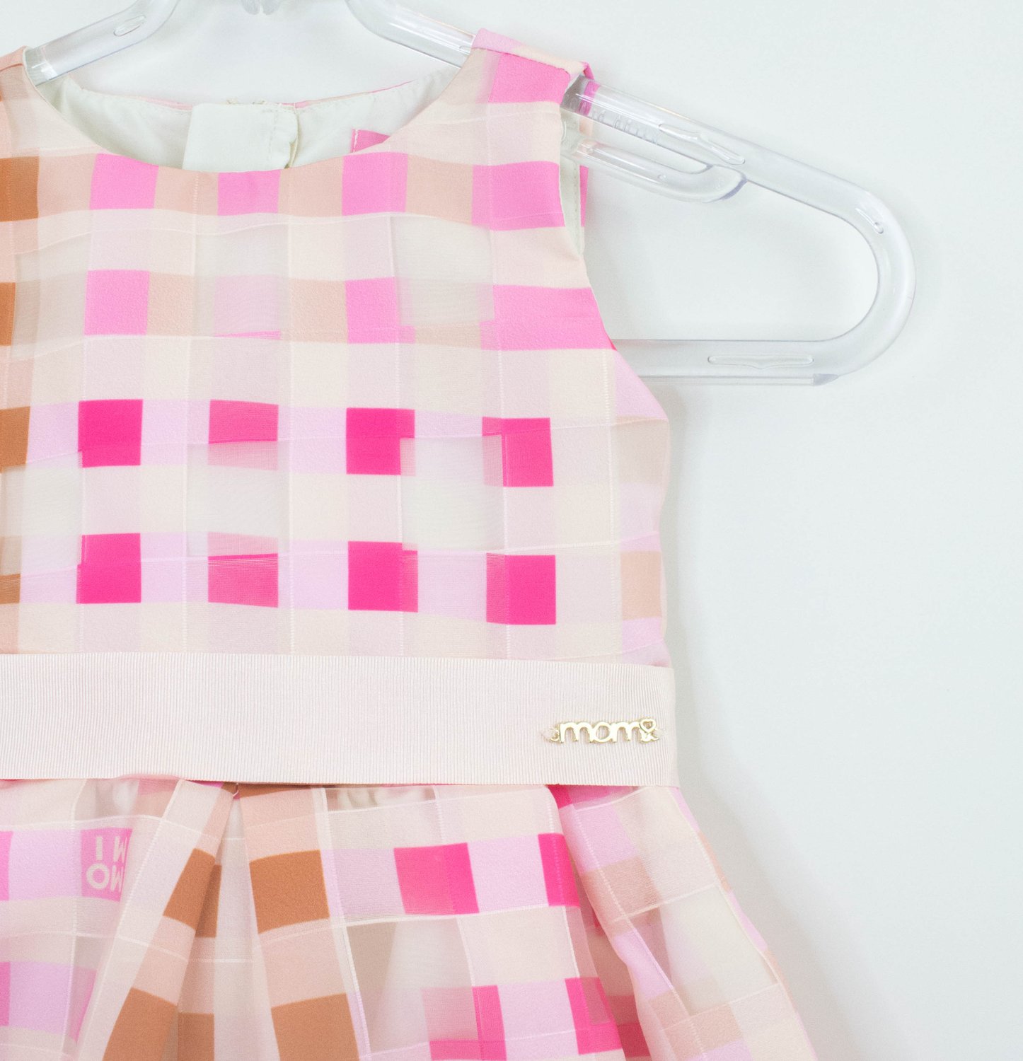 Vestido Momi em Jacquard Xadrez - Pilili Moda Infantil